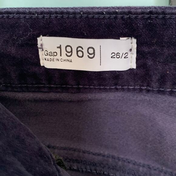 Gap Always Skinny Velvet Pants in Dark Indigo Size 26 - Picture 5 of 8